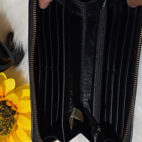 Kate Spade Black Chester Pebbled Leather Tassel Zip Around Continental Wallet - Picture 9 of 13